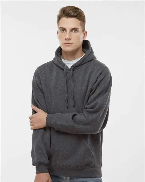 J. America 8824 Premium Hooded Sweatshirt - Charcoal Heather
