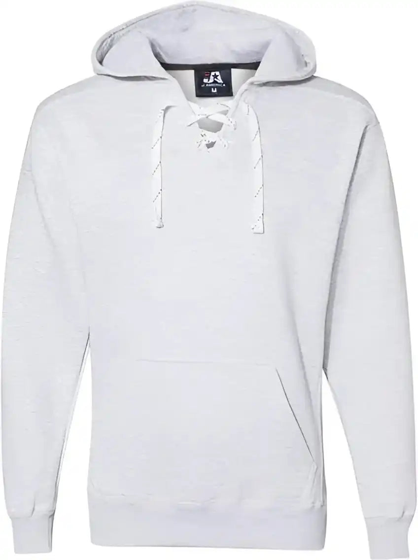 J. America 8830 Sport Lace Hooded Sweatshirt - Ash Heather