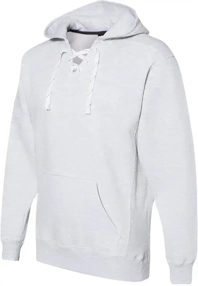J. America 8830 Sport Lace Hooded Sweatshirt - Ash Heather