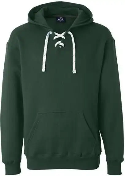 J. America 8830 Sport Lace Hooded Sweatshirt Forest