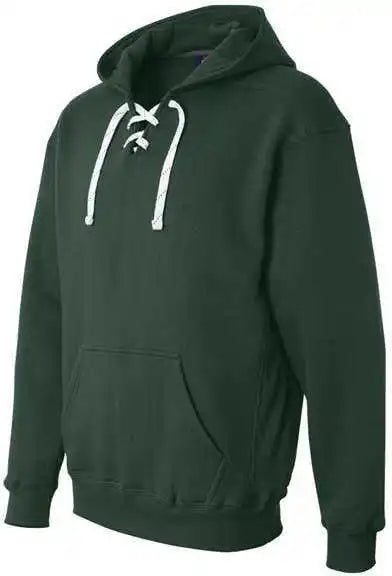 J. America 8830 Sport Lace Hooded Sweatshirt Forest