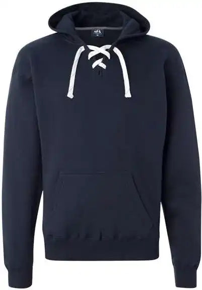 J. America 8830 Sport Lace Hooded Sweatshirt - Navy