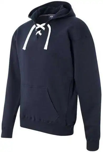 J. America 8830 Sport Lace Hooded Sweatshirt - Navy