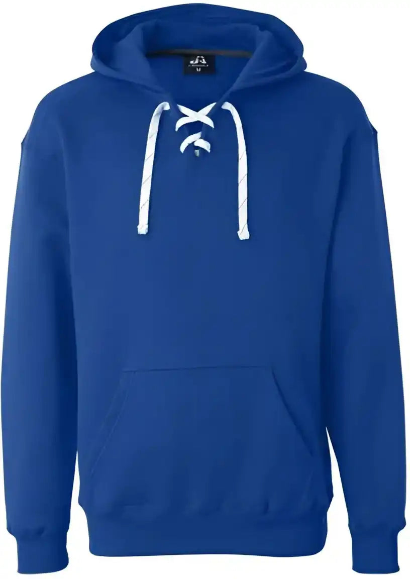 J. America 8830 Sport Lace Hooded Sweatshirt Royal