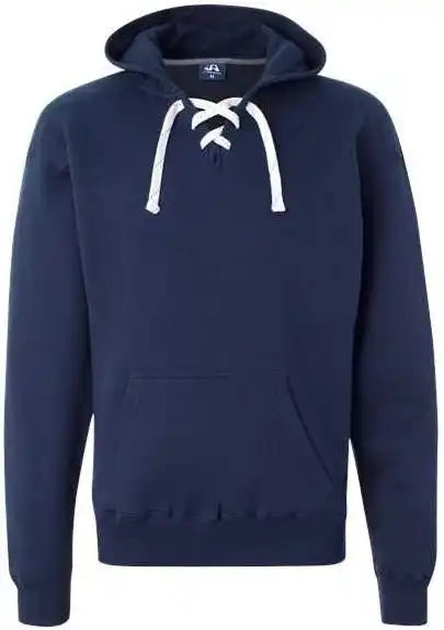 J. America 8830 Sport Lace Hooded Sweatshirt - True Navy