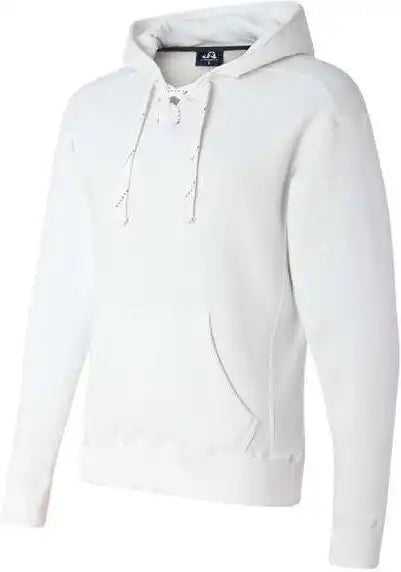 J. America 8830 Sport Lace Hooded Sweatshirt - White