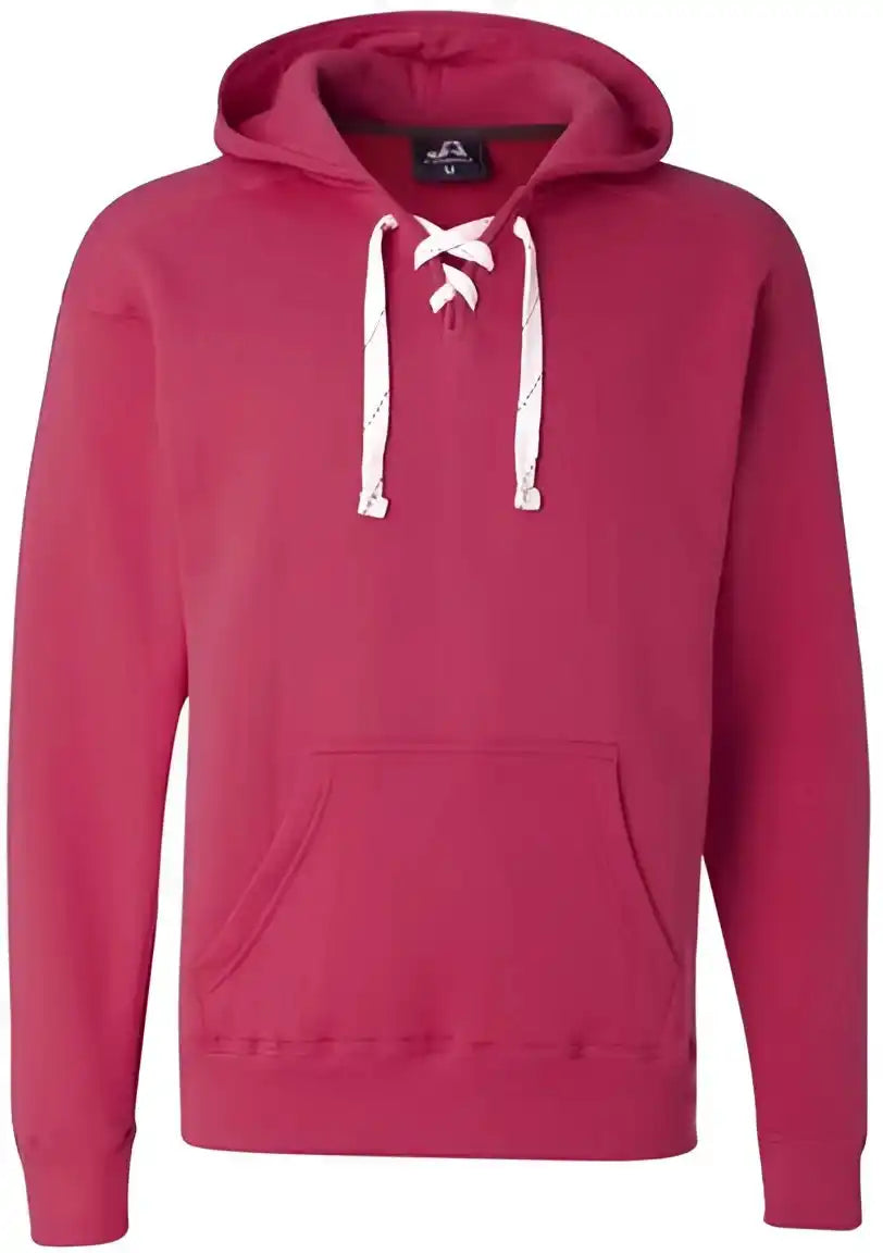 J. America 8830 Sport Lace Hooded Sweatshirt - Wildberry