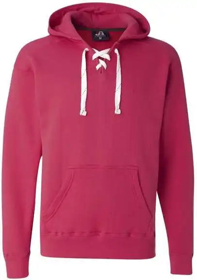J. America 8830 Sport Lace Hooded Sweatshirt Wildberry
