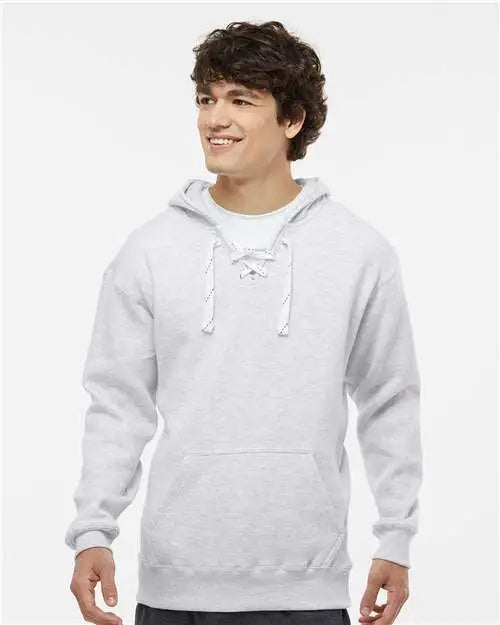 J. America 8830j Sport Lace Hooded Sweatshirt - 8830 - Ash Heather