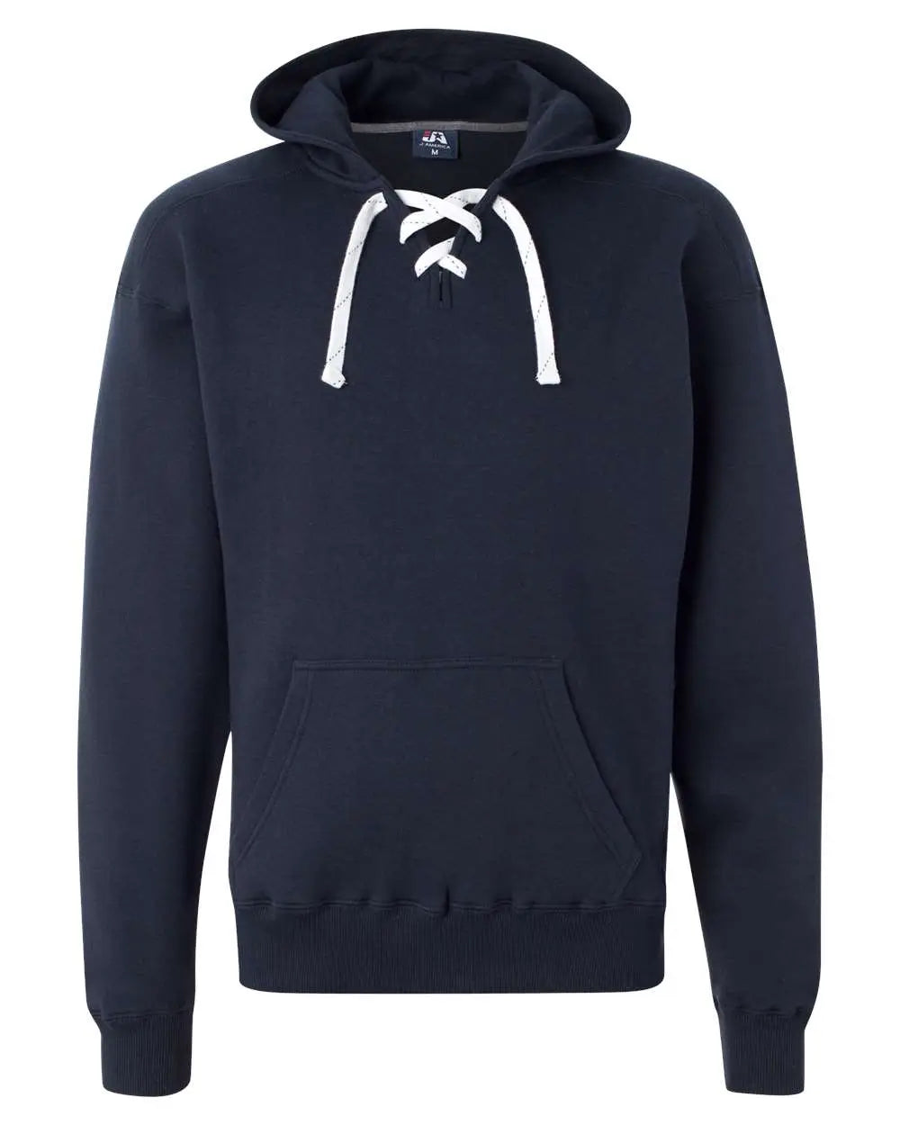 J. America 8830j Sport Lace Hooded Sweatshirt - 8830 - Navy - Adult Xs