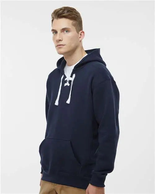 J. America 8830j Sport Lace Hooded Sweatshirt - 8830 - Navy