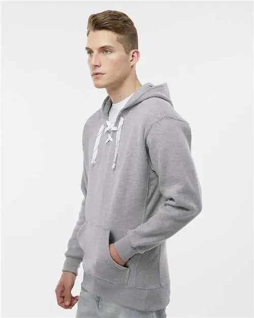 J. America 8830j Sport Lace Hooded Sweatshirt - 8830 - Oxford