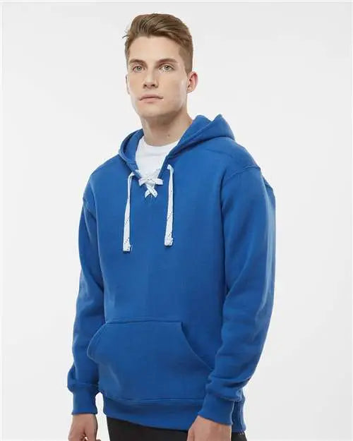 J. America 8830j Sport Lace Hooded Sweatshirt - 8830 - Royal