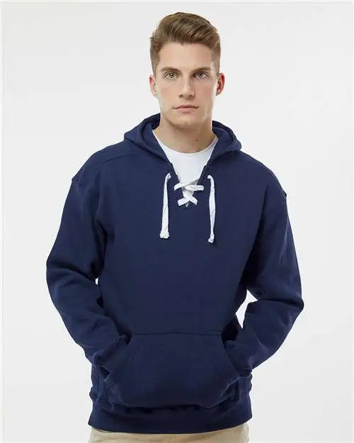 J. America 8830j Sport Lace Hooded Sweatshirt - 8830 - True Navy