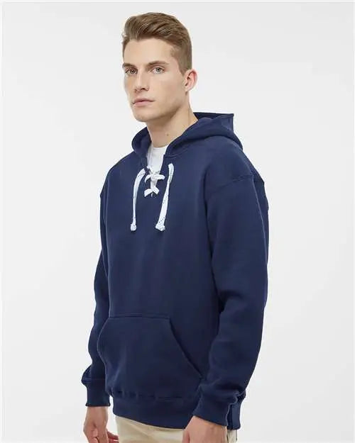 J. America 8830j Sport Lace Hooded Sweatshirt - 8830 - True Navy