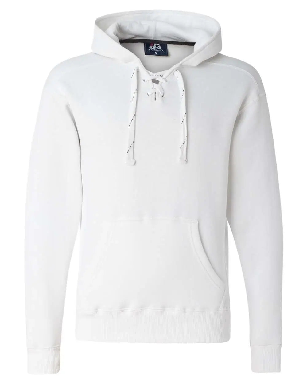 J. America 8830j Sport Lace Hooded Sweatshirt - 8830 - White - Adult Xs
