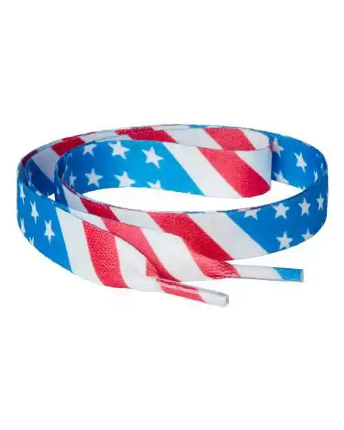 J. America 8831 Custom-color Drawstrings/laces - Americana - Red Blue / one Size Fits Most