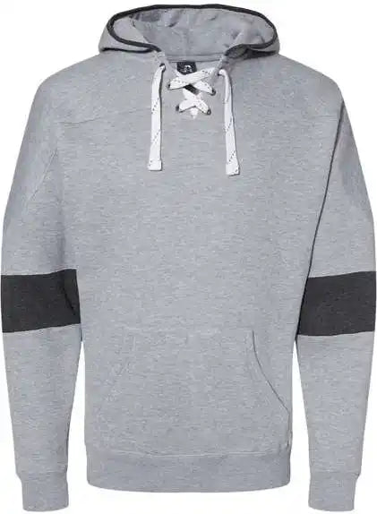 J. America 8832 Sport Lace Colorblocked Fleece Hooded Sweatshirt - Oxford