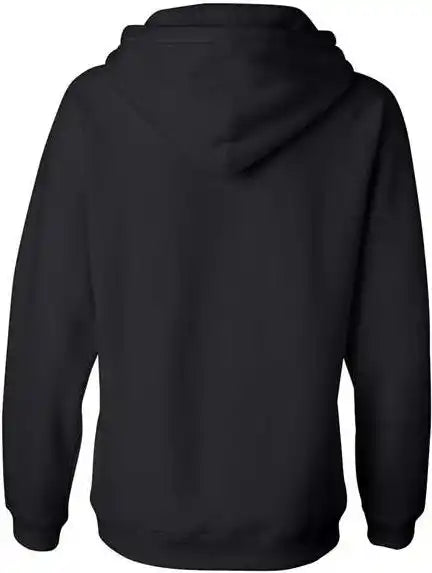 J. America 8836 Women’s Sueded v Neck Hooded Sweatshirt Black