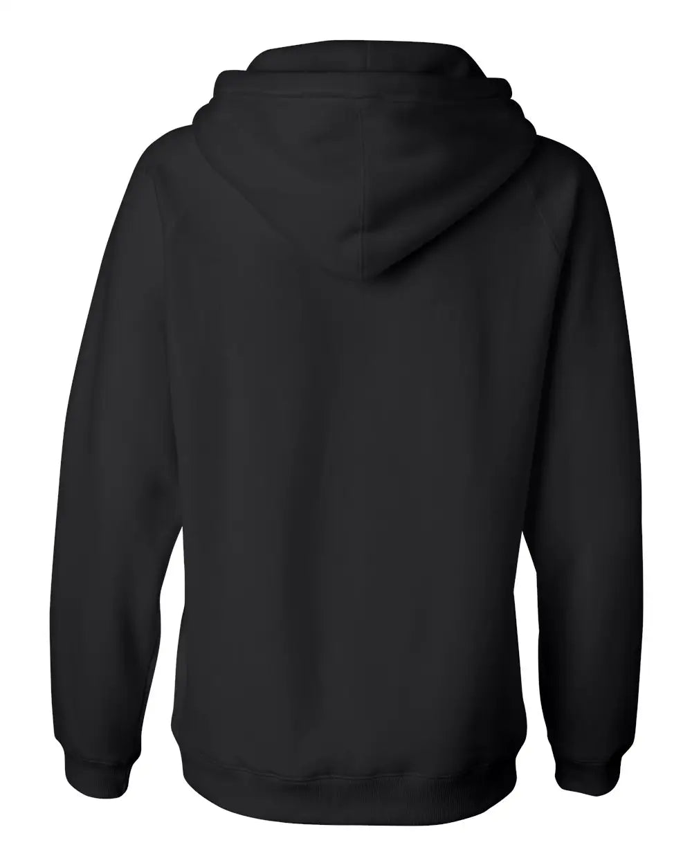 J. America 8836 Women’s Sueded V-neck Hooded Sweatshirt - Black