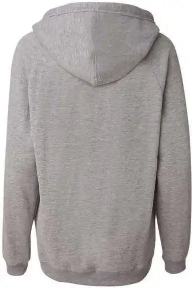 J. America 8836 Women’s Sueded v Neck Hooded Sweatshirt Oxford