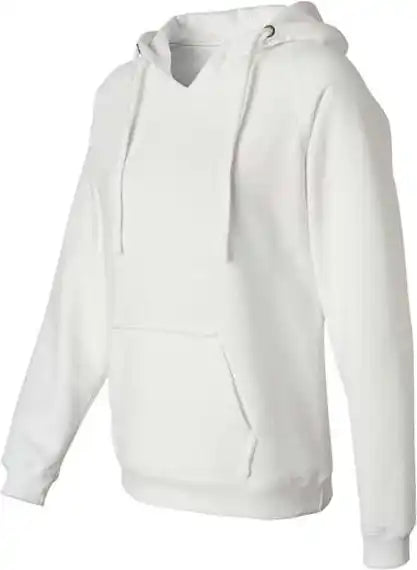 J. America 8836 Women’s Sueded V-neck Hooded Sweatshirt - White