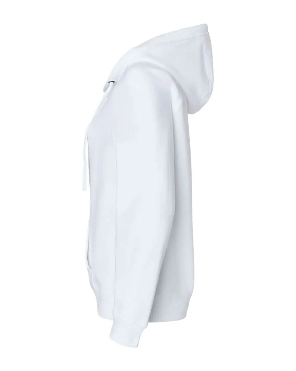 J. America 8836 Women’s Sueded V-neck Hooded Sweatshirt - White