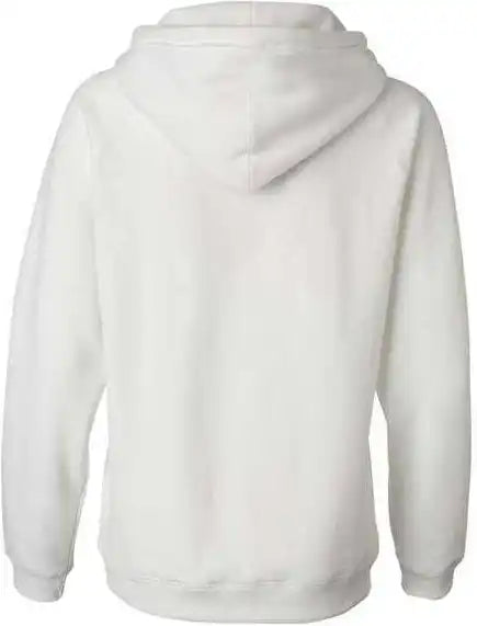 J. America 8836 Women’s Sueded V-neck Hooded Sweatshirt - White