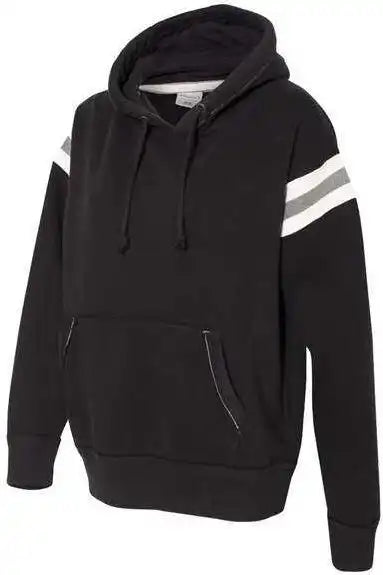 J. America 8847 Vintage Athletic Hooded Sweatshirt - Black