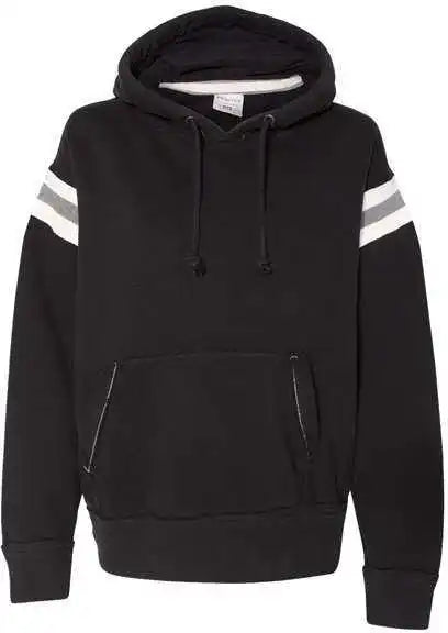 J. America 8847 Vintage Athletic Hooded Sweatshirt - Black