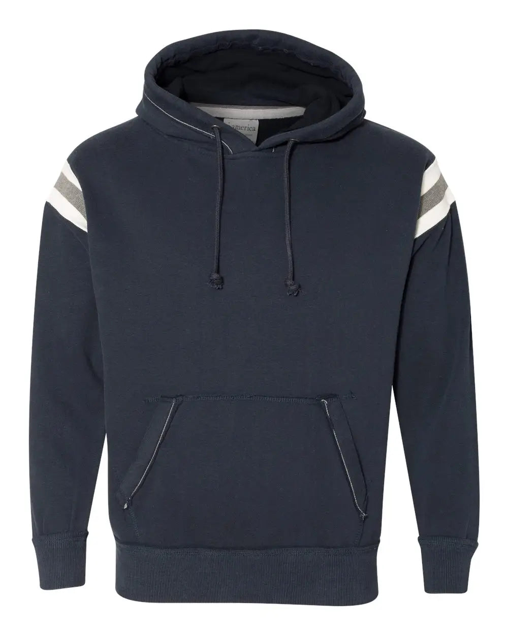J. America 8847 Vintage Athletic Hooded Sweatshirt - Navy
