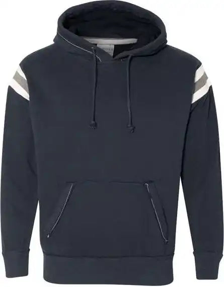J. America 8847 Vintage Athletic Hooded Sweatshirt Navy