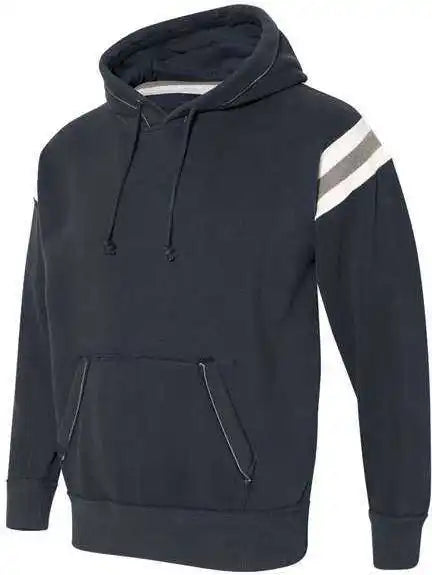 J. America 8847 Vintage Athletic Hooded Sweatshirt Navy