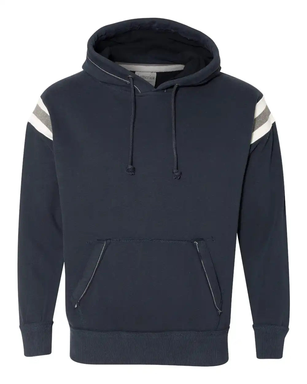 J. America 8847 Vintage Athletic Hooded Sweatshirt - Navy - s