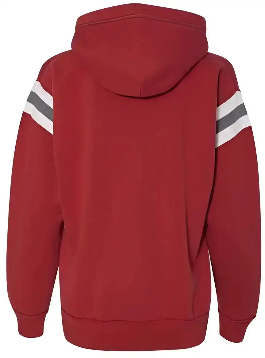 J. America 8847 Vintage Athletic Hooded Sweatshirt Simply Red