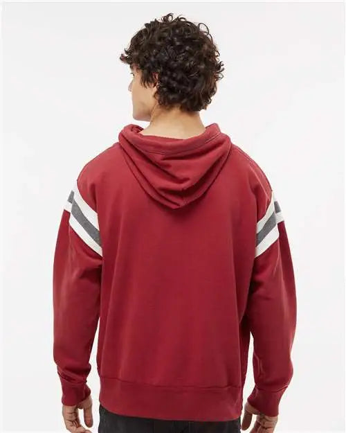 J. America 8847 Vintage Athletic Hooded Sweatshirt - Simply Red