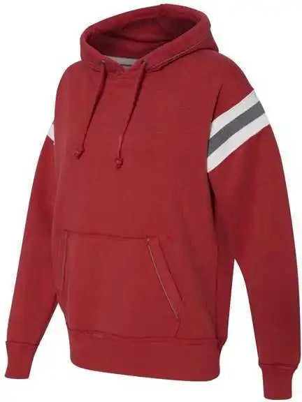 J. America 8847 Vintage Athletic Hooded Sweatshirt - Simply Red