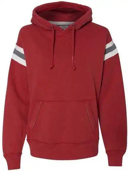 J. America 8847 Vintage Athletic Hooded Sweatshirt - Simply Red
