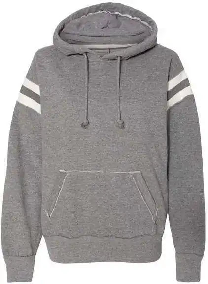 J. America 8847 Vintage Athletic Hooded Sweatshirt Smoke Heather