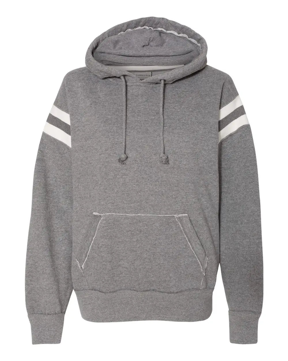 J. America 8847 Vintage Athletic Hooded Sweatshirt - Smoke Heather - Gray / s