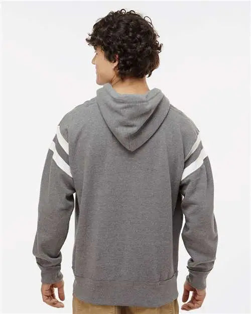 J. America 8847 Vintage Athletic Hooded Sweatshirt - Smoke Heather