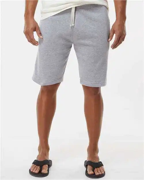 J. America 8855 Triblend Fleece Shorts Gray