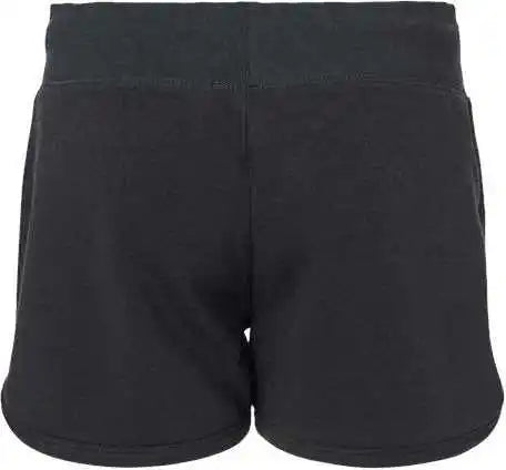 J. America 8856 Women’s Fleece Shorts Black Solid
