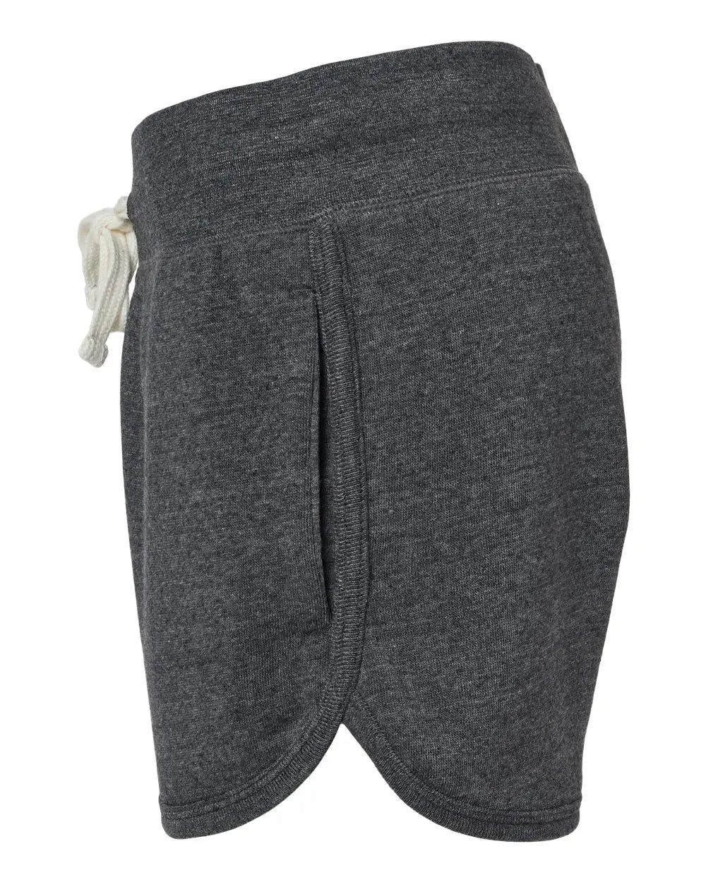 J. America 8856 Women’s Fleece Shorts - Black Triblend