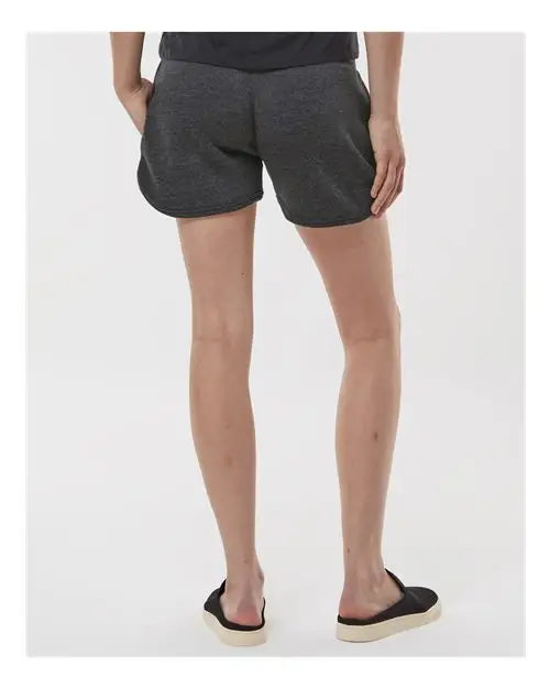 J. America 8856 Women’s Fleece Shorts - Black Triblend