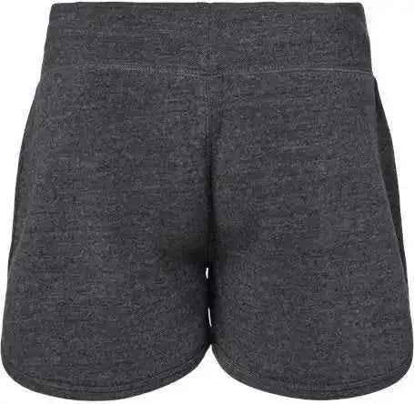 J. America 8856 Women’s Fleece Shorts - Black Triblend