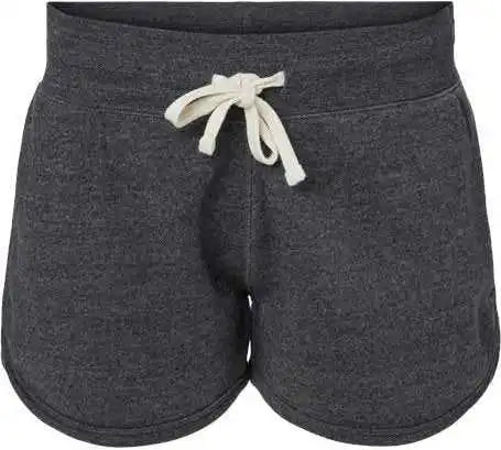 J. America 8856 Women’s Fleece Shorts - Black Triblend