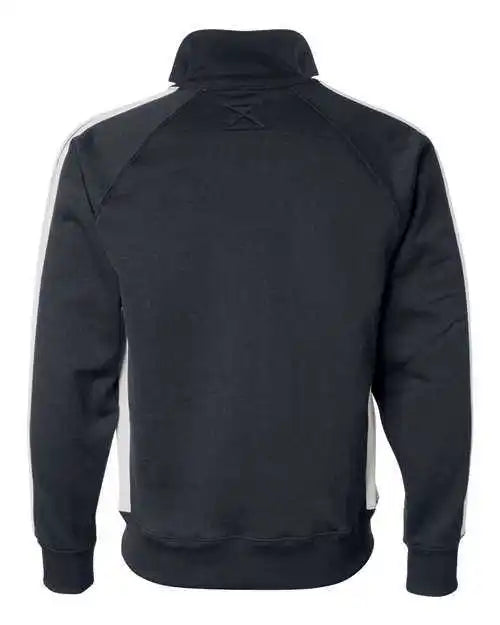 J. America 8858 Vintage Polyester Fleece Track Jacket Navy White