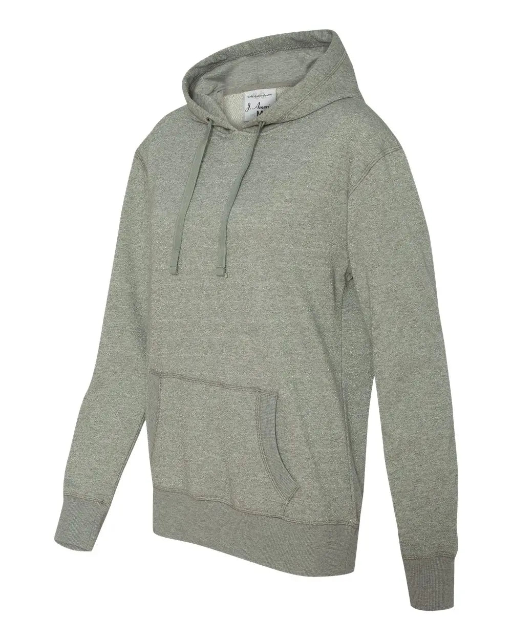 J. America 8860j Women’s Glitter French Terry Hooded Sweatshirt - 8860 - Oxford Silver - Oxford/ / Ladies Xs