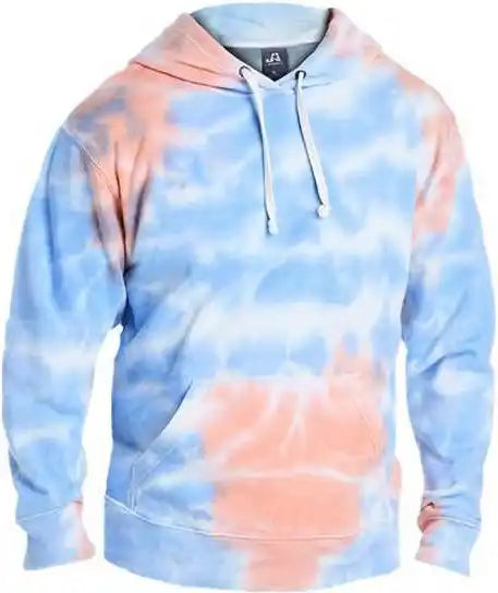 J. America 8861 Tie-dye Fleece Hooded Sweatshirt - Sunset Tie Dye